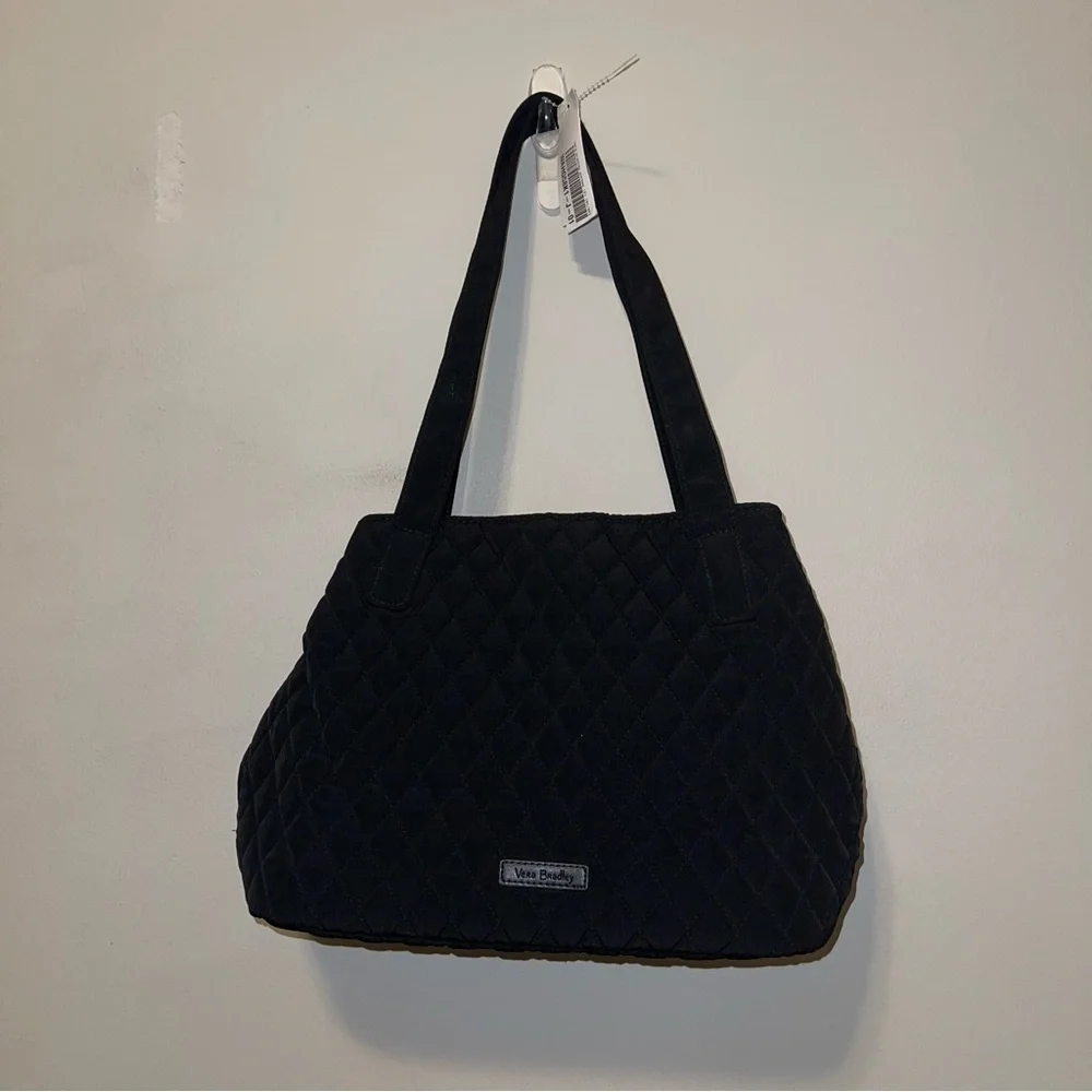 NWT Vera Bradley Vera Bradley logo tag black Quilted Woman Bag - Picture 8 of 8